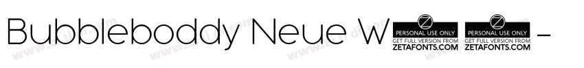 Bubbleboddy Neue W05字体转换